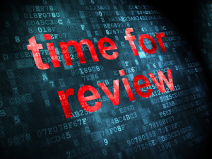 Time concept: Time for Review on digital background