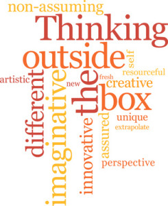 Thinking outside the box word cloud